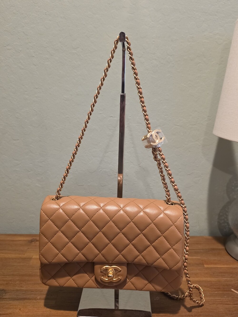 New CHANEL Small Flap Bag W/ Sliding Chain